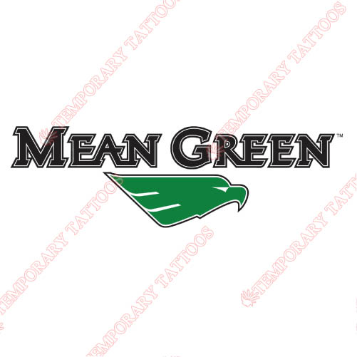 North Texas Mean Green Customize Temporary Tattoos Stickers NO.5618